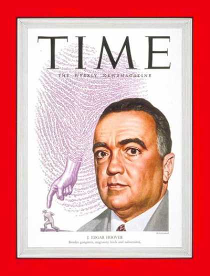Time - J. Edgar Hoover - Aug. 8, 1949 - Law Enforcement - FBI - Politics