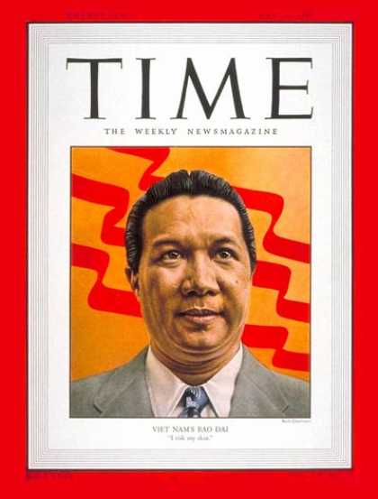 Time - Emperor Bao Dai - May 29, 1950 - Vietnam - Emperors - Royalty