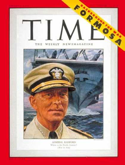 Time - Adm. Arthur Radford - Sep. 11, 1950 - Admirals - Navy - Military