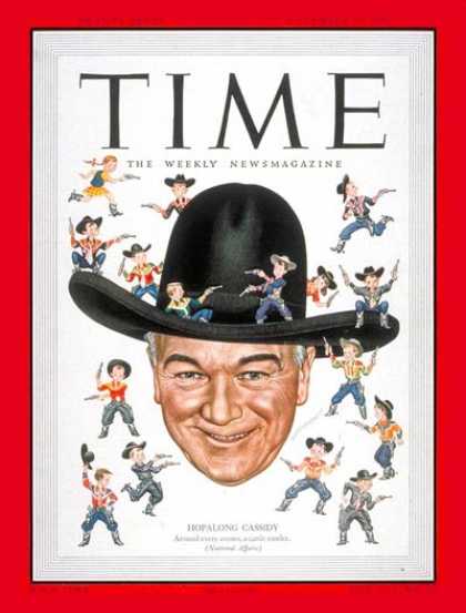Time - Hopalong Cassidy - Nov. 27, 1950 - Television - Radio - Actors - Cowboys