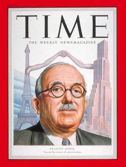 Time - Jules Vincent Auriol - Apr. 2, 1951 - France