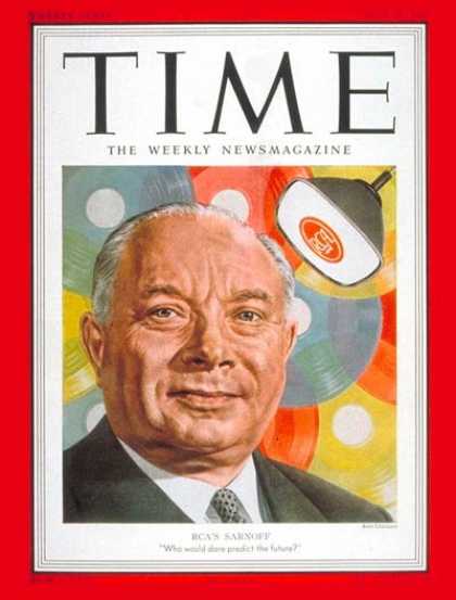 Time - David Sarnoff - July 23, 1951 - Television - Radio - NBC - RCA - Broadcasting