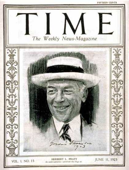 Time - Herbert L. Pratt - June 11, 1923 - Business