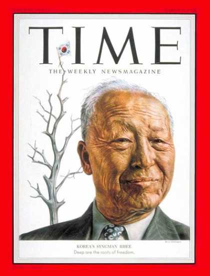 Time - Syngman Rhee - Mar. 9, 1953 - South Korea - Korean War