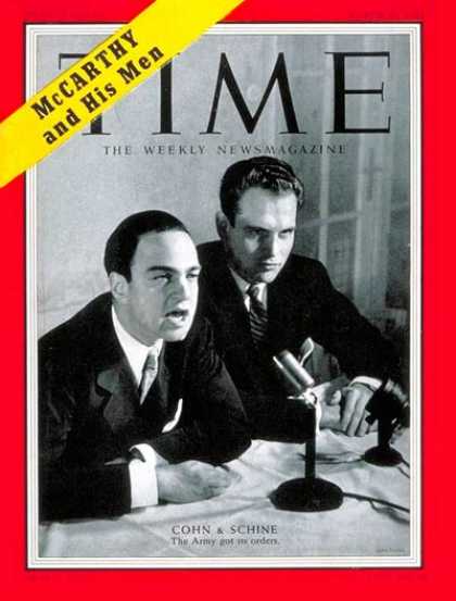 Time - Roy Cohn and David Schine - Mar. 22, 1954 - McCarthyism - Communism - Law - Poli