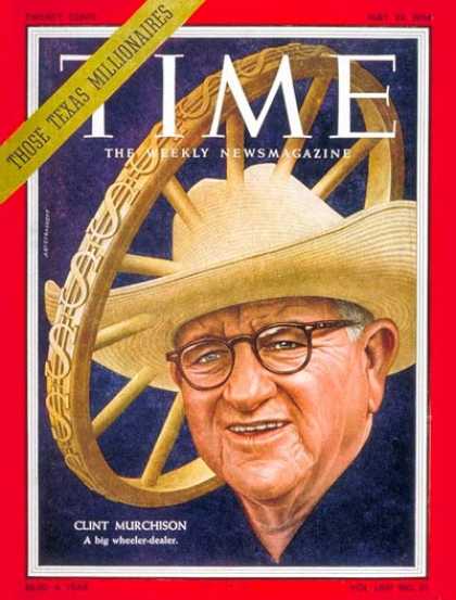 Time - Clinton W. Murchison - May 24, 1954 - Clinton Murchison - Oil - Texas - Energy