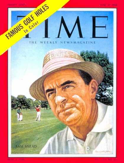 Time - Sam Snead - June 21, 1954 - Golf - Sports