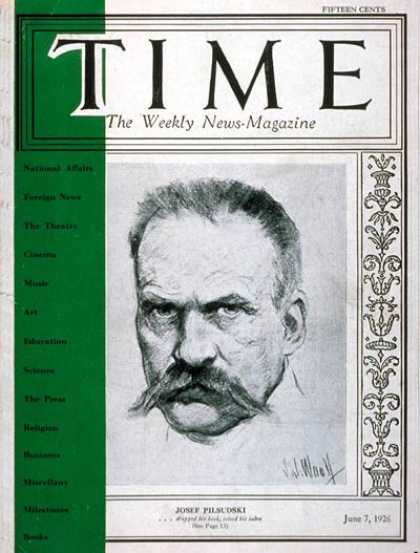 Time - Marshall Pilsudski - June 7, 1926 - Poland - Politics