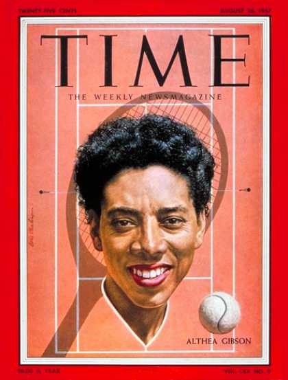 Time - Althea Gibson - Aug. 26, 1957 - Tennis - Blacks - Sports