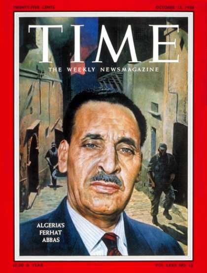 Time - Ferhat Abbas - Oct. 13, 1958 - Algeria