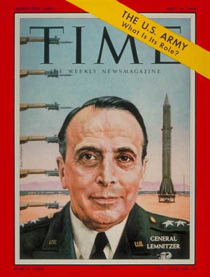 Time - General Lyman Lemnitzer - May 11, 1959 - Army - Weapons - Generals - Military