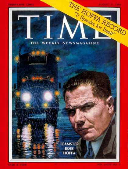 Time - James Hoffa - Aug. 31, 1959 - Labor Unions - Transportation - Labor & Employment