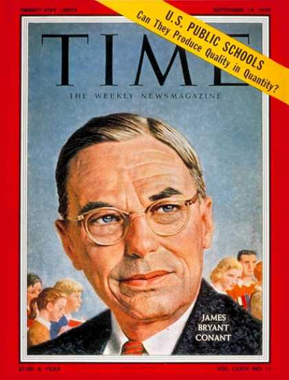Time - James Bryant Conant - Sep. 14, 1959 - James B. Conant - Schools - Education