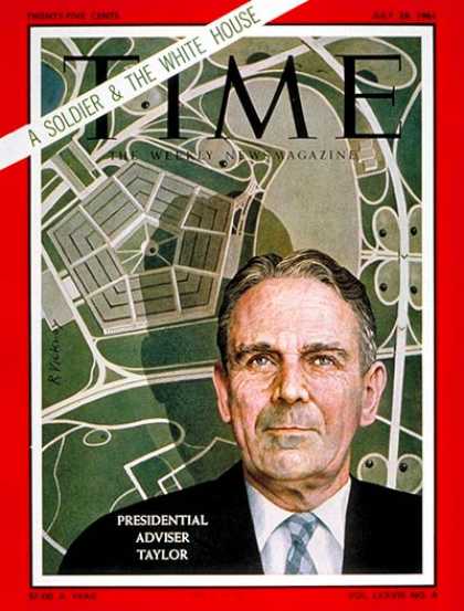 Time - General Maxwell Taylor - July 28, 1961 - Generals - Military