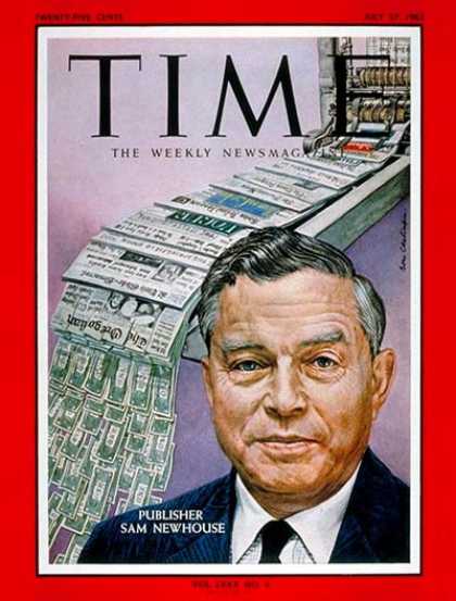 Time - Samuel I. Newhouse - July 27, 1962 - Journalism - Publishing - Media