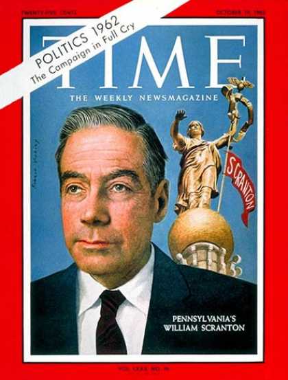 Time - Gov. William Scranton - Oct. 19, 1962 - Governors - Politics