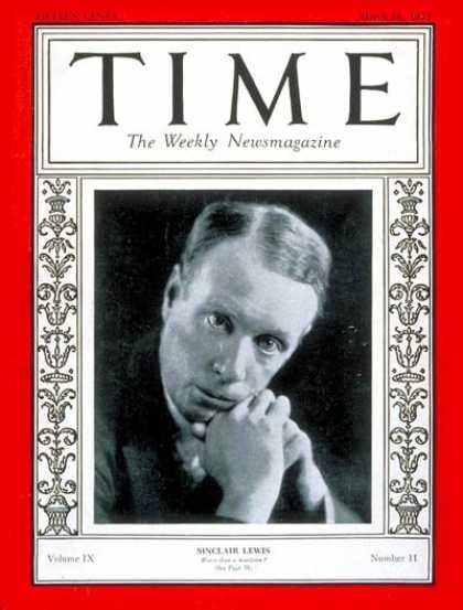 Time - Sinclair Lewis - Mar. 14, 1927 - Books