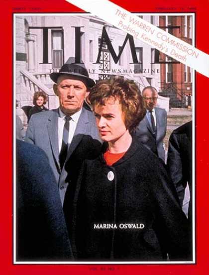 Time - Marina Oswald - Feb. 14, 1964 - Kennedy Assassination