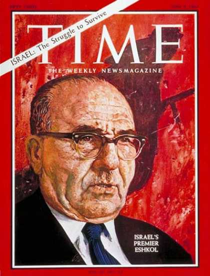 Time - Levi Eshkol - June 9, 1967 - Israel - Middle East