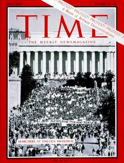 Time - Peace Marchers - Oct. 27, 1967 - Vietnam War - Social Unrest - Vietnam