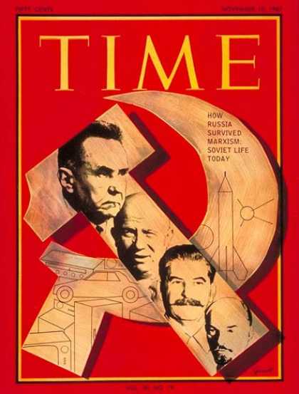 Time - Kosygin, Khrushchev, Stalin and Lenin - Nov. 10, 1967 - Nikita Khrushchev - Jose