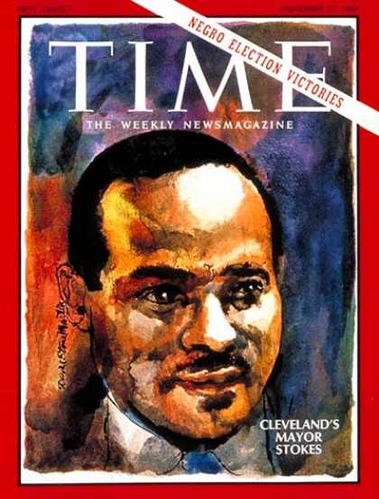 Time - Mayor Carl Stokes - Nov. 17, 1967 - Mayors - Cities - Politics - Blacks - Civil