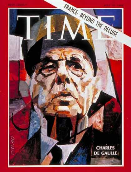 Time - Charles DeGaulle - May 31, 1968 - France
