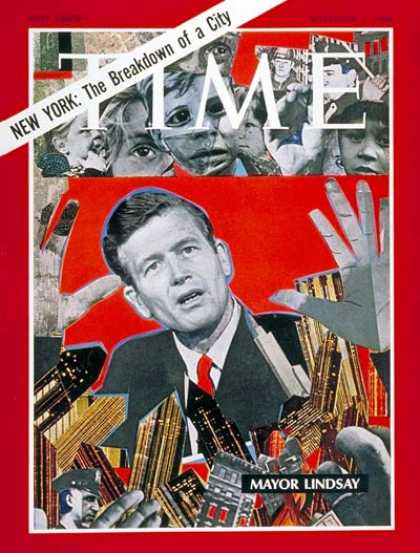 Time - Mayor John Lindsay - Nov. 1, 1968 - Mayors - Cities - New York - Politics