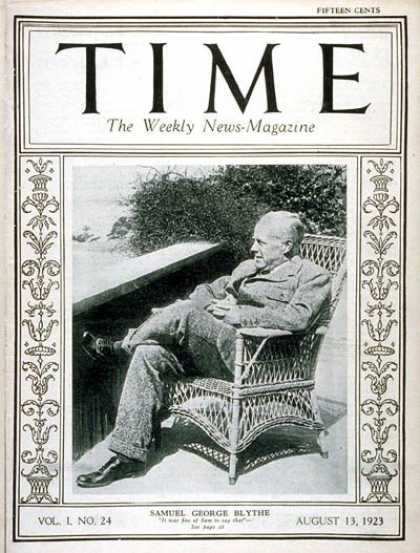Time - Samuel George Blythe - Aug. 13, 1923 - Books