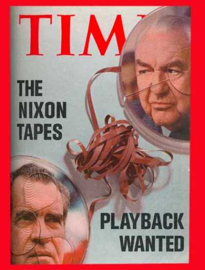 Time - President Nixon and Senator Sam Ervin - July 30, 1973 - Richard Nixon - Sam Ervi