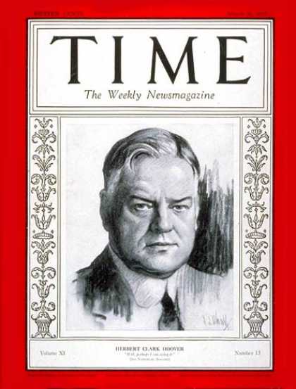 Time - Herbert C. Hoover - Mar. 26, 1928 - Herbert Hoover - Presidential Elections - R