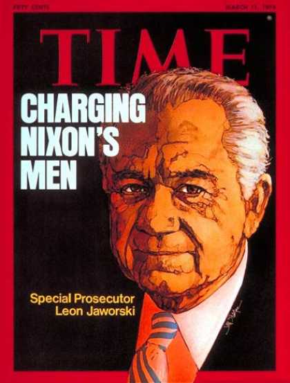 Time - Leon Jaworski - Mar. 11, 1974 - Watergate - Politics
