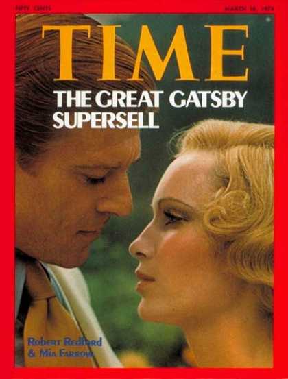 Time - Robert Redford & Mia Farrow - Mar. 18, 1974 - Actresses - Movies