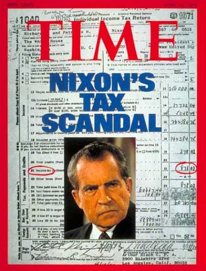 Time - Nixon's Tax Scandal - Apr. 15, 1974 - Richard Nixon - U.S. Presidents - Scandals