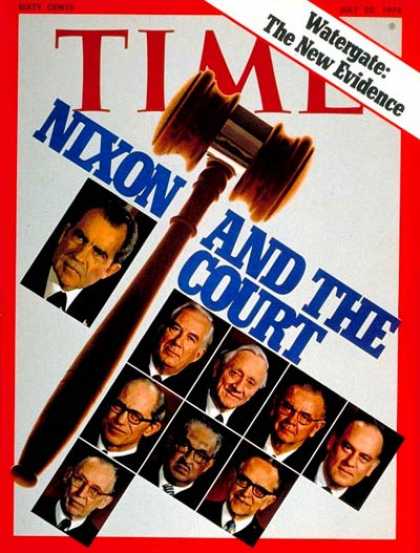 Time - Nixon and The Supreme Court - July 22, 1974 - Richard Nixon - U.S. Presidents -
