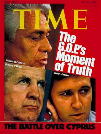 Time - Republicans and Impeachment - July 29, 1974 - Watergate - Politics - Congress -