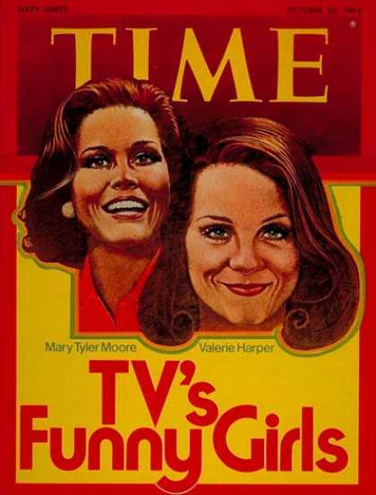 Time - Mary Tyler Moore and Valerie Harper - Oct. 28, 1974 - Television - Actresses - C