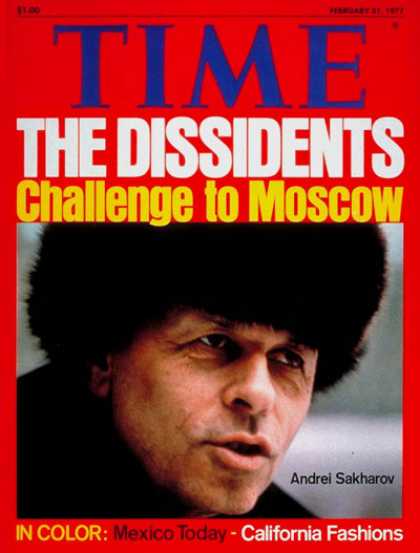 Time - Andrei Sakharov - Feb. 21, 1977 - Moscow