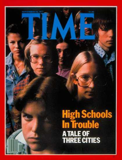 Time - High Schools - Nov. 14, 1977 - Schools - Education