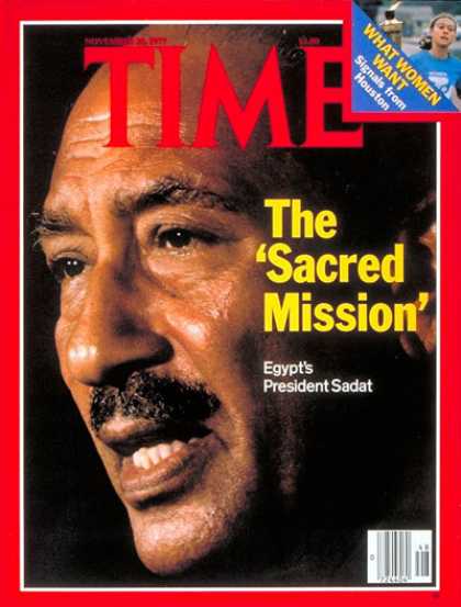 Time - Anwar Sadat - Nov. 28, 1977 - Peace - Middle East