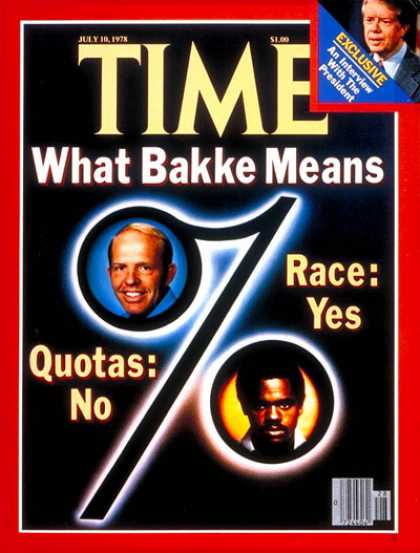Time - Bakke Decision - July 10, 1978 - Supreme Court - Race - Discrimination - Law - S