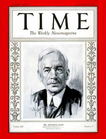 Time - James W. Good - Sep. 24, 1928 - Politics