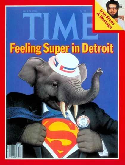 Time - G.O.P. Convention - July 21, 1980 - Elections - Republicans - Politics
