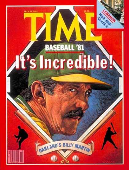 Time - Billy Martin - May 11, 1981 - Baseball - Oakland - Sports