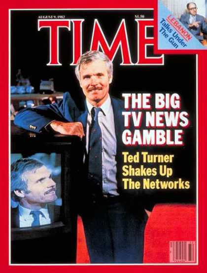 Time - Ted Turner - Aug. 9, 1982 - CNN - Television - TV News - Broadcasting - Media -