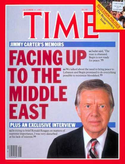 Time - Carter Memoirs - Oct. 11, 1982 - Jimmy Carter - U.S. Presidents - Politics