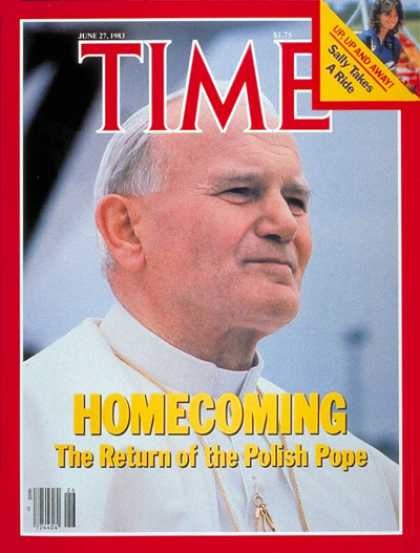 Time - Pope John Paul II - June 27, 1983 - Religion - Christianity - Popes - Catholicis