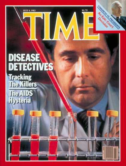 Time - AIDS Hysteria - July 4, 1983 - AIDS - Health & Medicine - Illness & Disease - Di