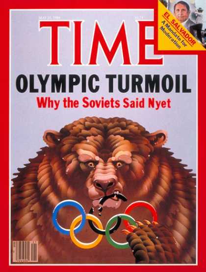Time - Olympic Turmoil - May 21, 1984 - Olympics - Los Angeles - Sports
