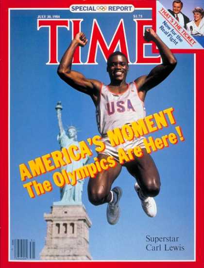 Time - Carl Lewis - July 30, 1984 - Track & Field - Olympics - Los Angeles